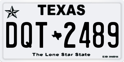 TX license plate DQT2489