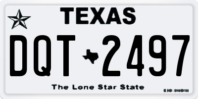 TX license plate DQT2497