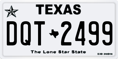 TX license plate DQT2499