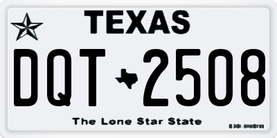 TX license plate DQT2508