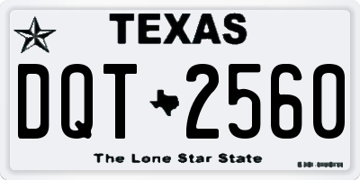 TX license plate DQT2560