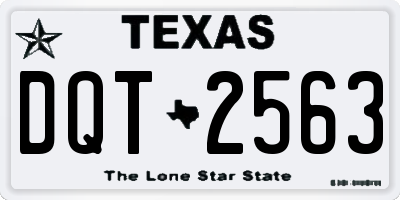 TX license plate DQT2563