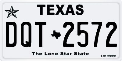 TX license plate DQT2572