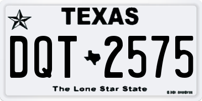 TX license plate DQT2575