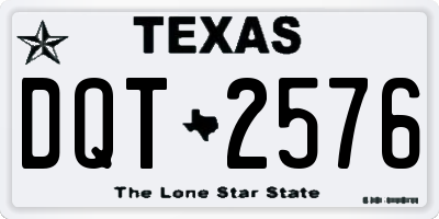 TX license plate DQT2576