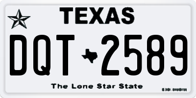 TX license plate DQT2589