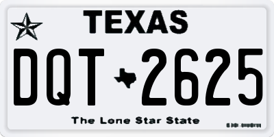 TX license plate DQT2625