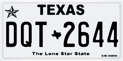 TX license plate DQT2644