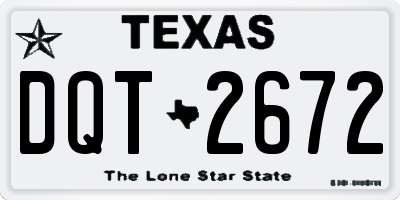 TX license plate DQT2672