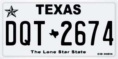 TX license plate DQT2674