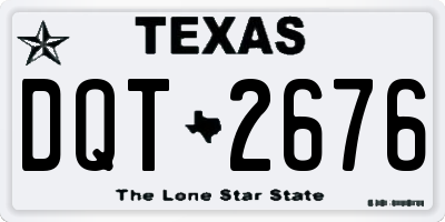 TX license plate DQT2676