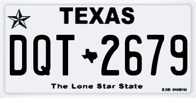 TX license plate DQT2679