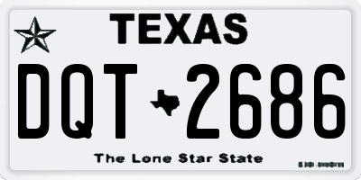 TX license plate DQT2686