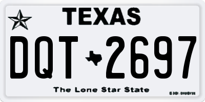 TX license plate DQT2697