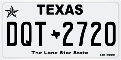 TX license plate DQT2720