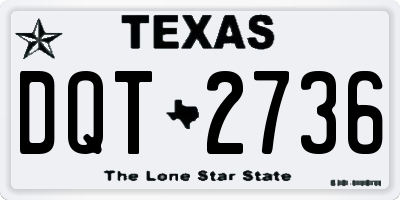 TX license plate DQT2736
