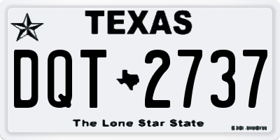 TX license plate DQT2737