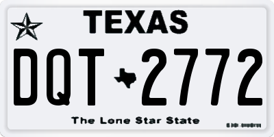 TX license plate DQT2772