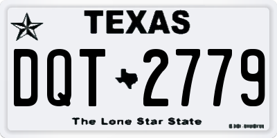 TX license plate DQT2779