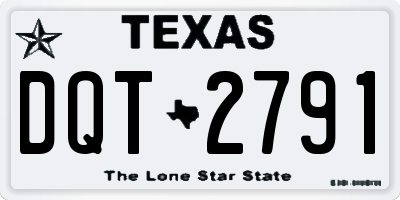 TX license plate DQT2791