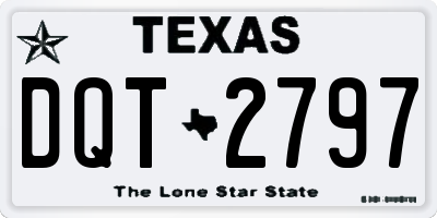 TX license plate DQT2797