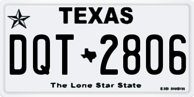 TX license plate DQT2806