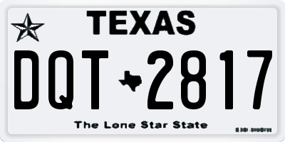 TX license plate DQT2817
