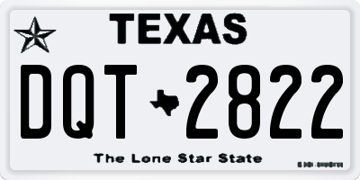 TX license plate DQT2822