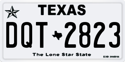 TX license plate DQT2823