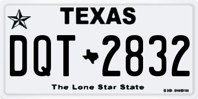 TX license plate DQT2832