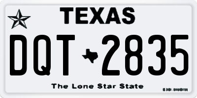 TX license plate DQT2835