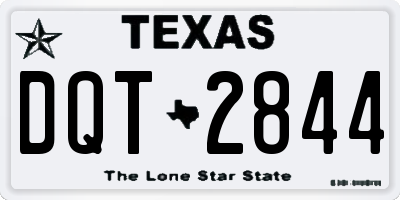 TX license plate DQT2844