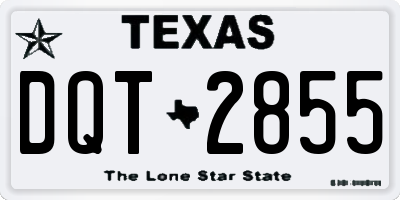 TX license plate DQT2855