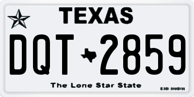 TX license plate DQT2859