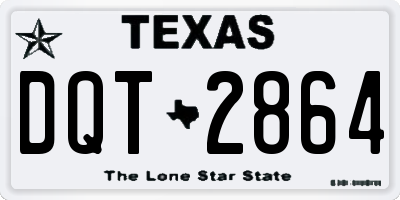 TX license plate DQT2864