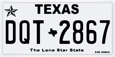 TX license plate DQT2867