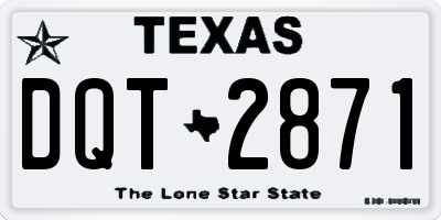 TX license plate DQT2871