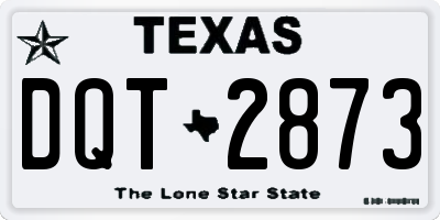 TX license plate DQT2873