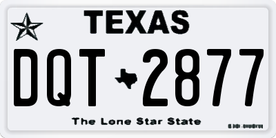 TX license plate DQT2877