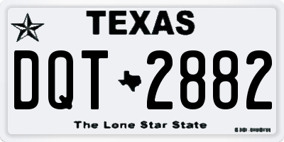 TX license plate DQT2882