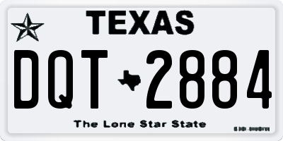 TX license plate DQT2884