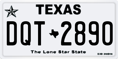 TX license plate DQT2890