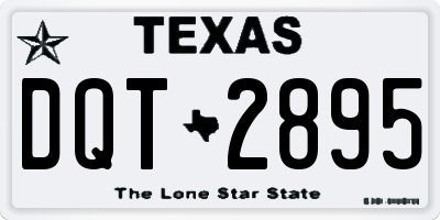 TX license plate DQT2895