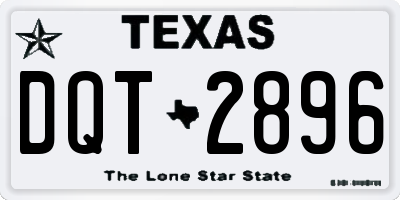 TX license plate DQT2896