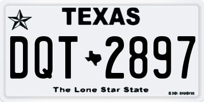 TX license plate DQT2897