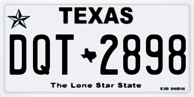 TX license plate DQT2898