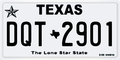 TX license plate DQT2901