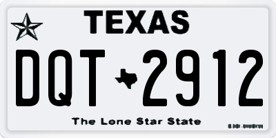 TX license plate DQT2912