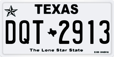 TX license plate DQT2913