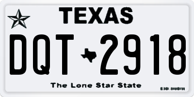 TX license plate DQT2918